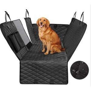 VAILGE Large Black Waterproof Quilted Dog Car Seat Hammock Cover Pet Protector
